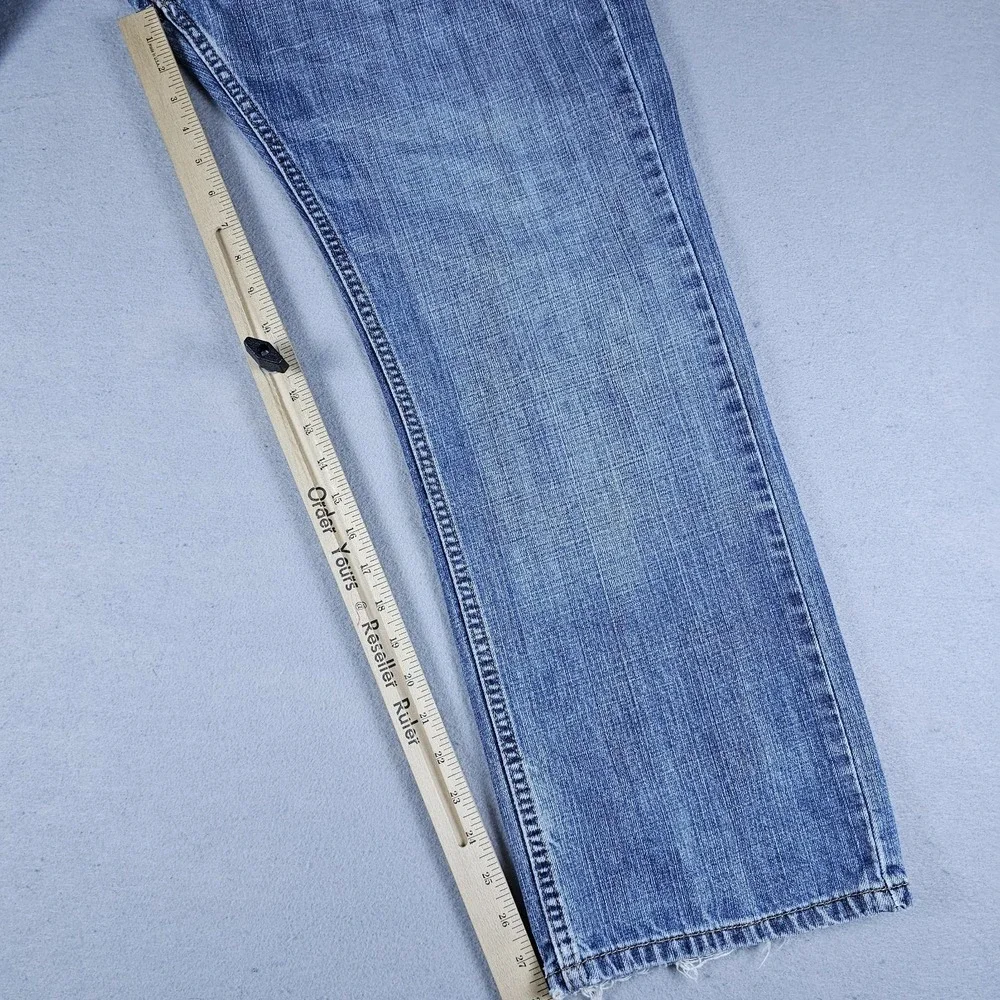 Levis 559 Jeans Mens 38x30 Blue Denim Medium Wash Relaxed Straight Distressed